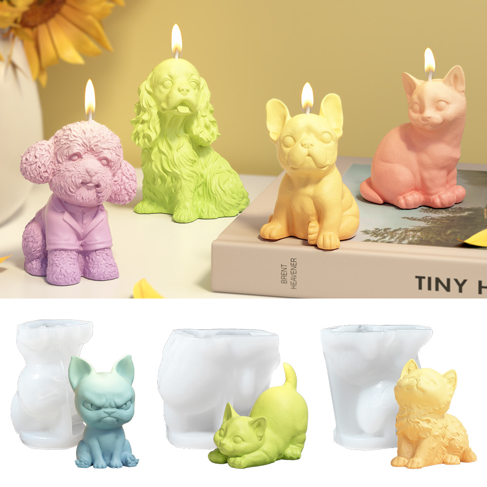 Candle Making Essentials - Sitting Labrador Puppy Silicone Mold for