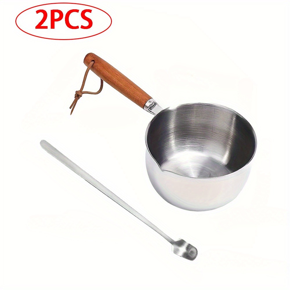 Candle Making Jug - 2PCS/SET Wood Handle Wax Melting Pot