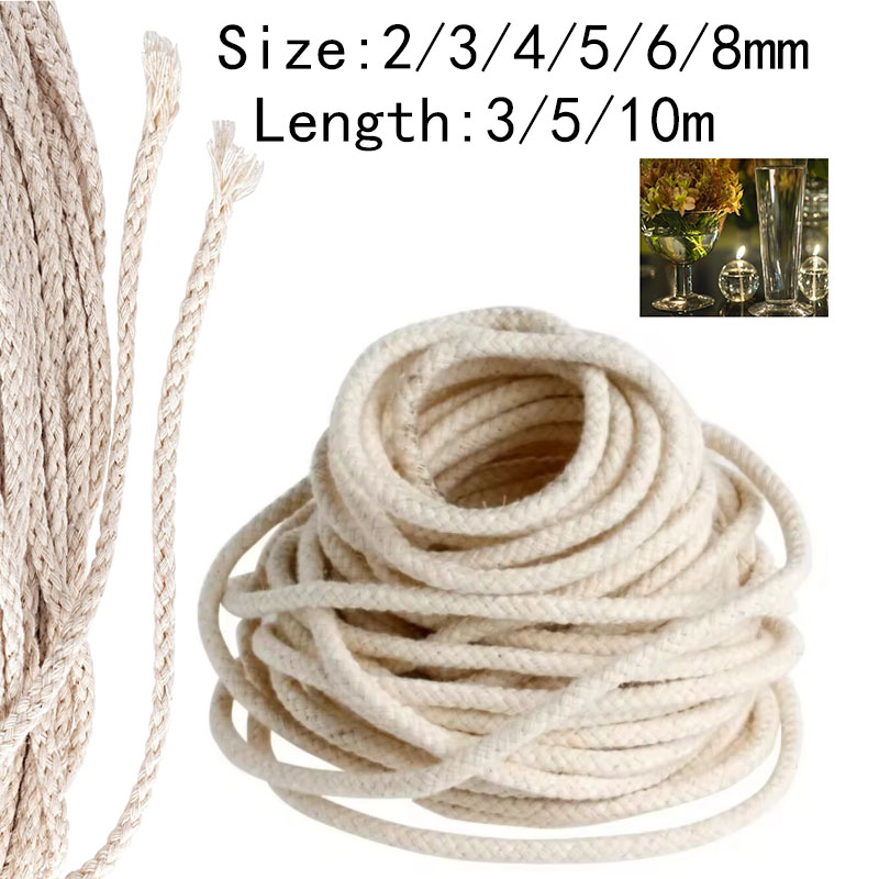 Candle Making Glass - 2-8mm Cotton Oil Lamp Wick String