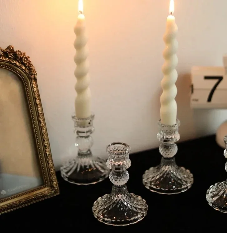 6pc Crystal Candle Holders Cen - đánh giá và giá Candle Making Glass