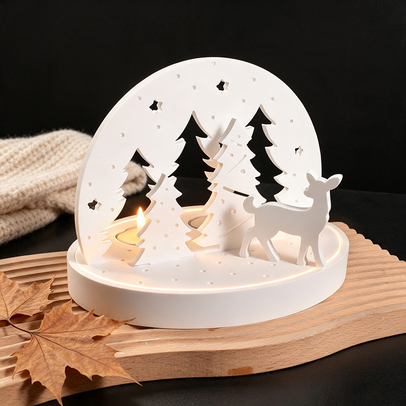 Christmas Elk Tealight Candle  - đánh giá và giá Candle Making Tools