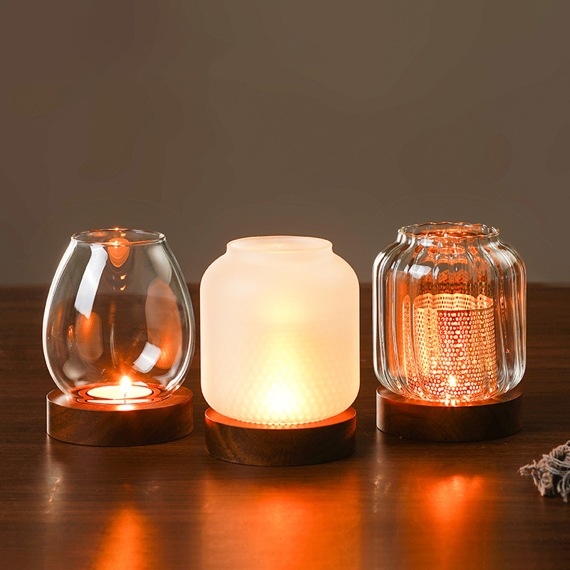 Vintage Wooden Candle Holder W - đánh giá và giá Candle Making Glass