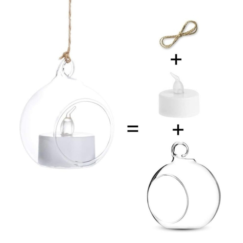 6/8cm Hanging Glass Tealight H - đánh giá và giá Candle Making Glass