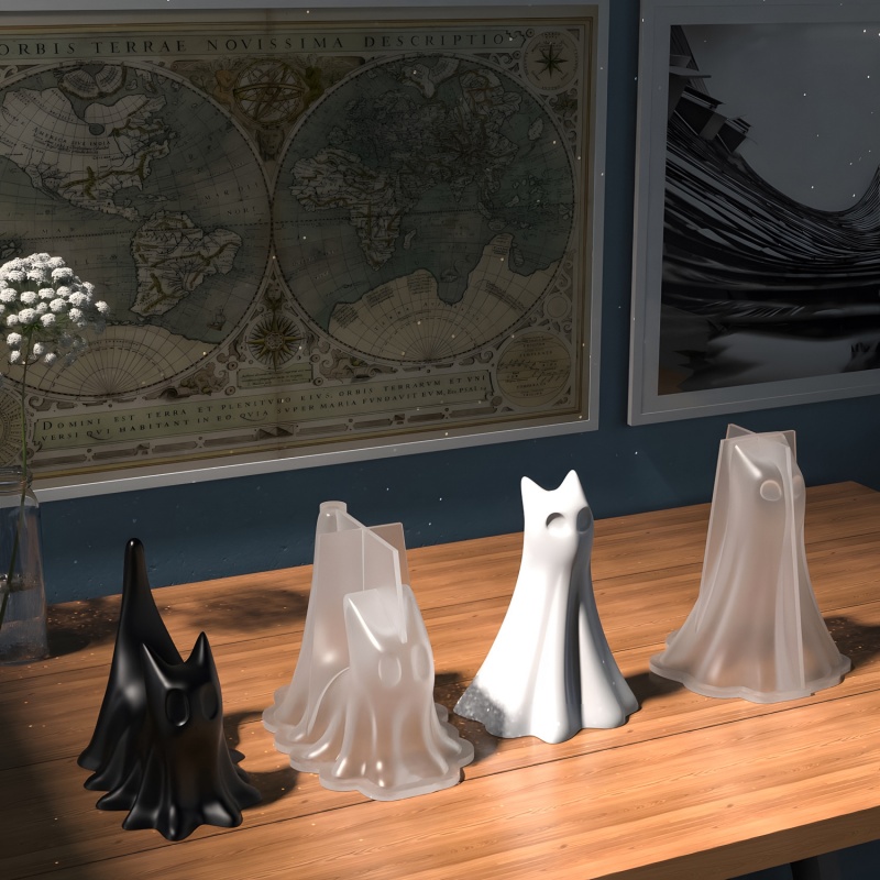 Ghost Cat Halloween Desktop Or - đánh giá và giá Candle Making Tools