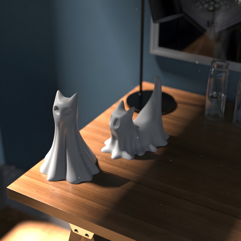 Ghost Cat Halloween Desktop Or - đánh giá và giá Candle Making Tools