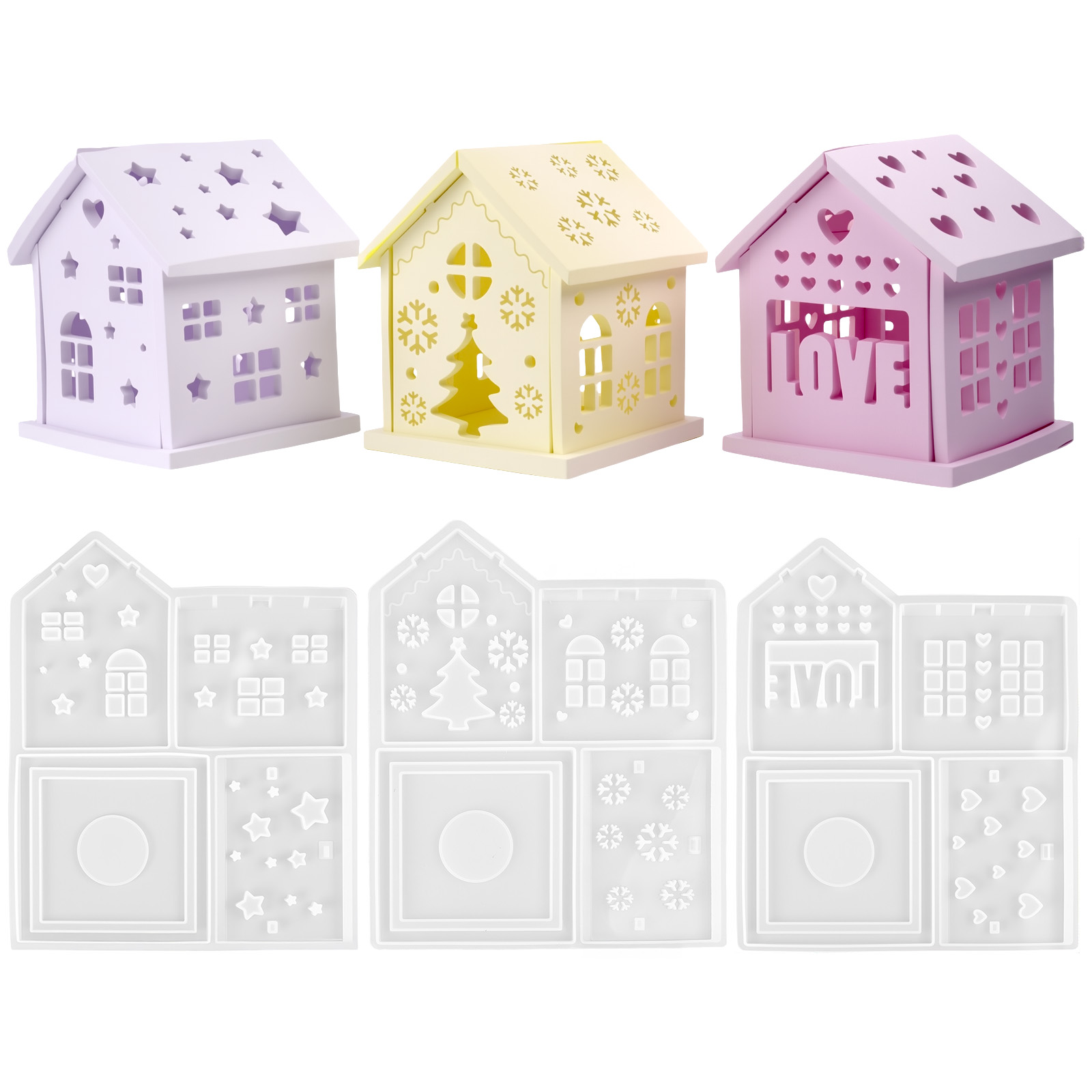 3D House Silicone Mold DIY Chr - đánh giá và giá Candle Making Tools