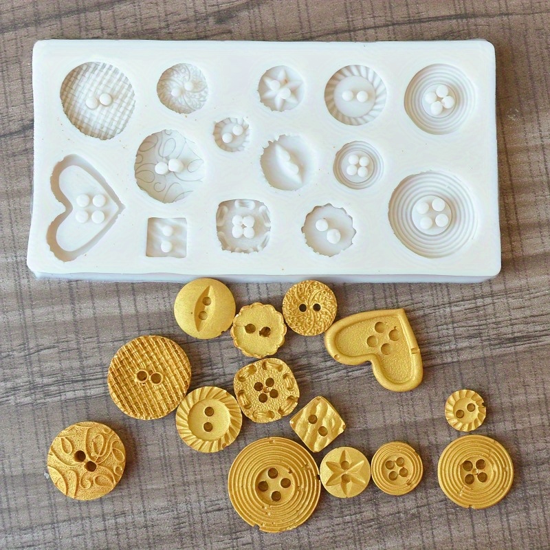 Buttons Shape Silicone Mold Si - đánh giá và giá Candle Making Tools