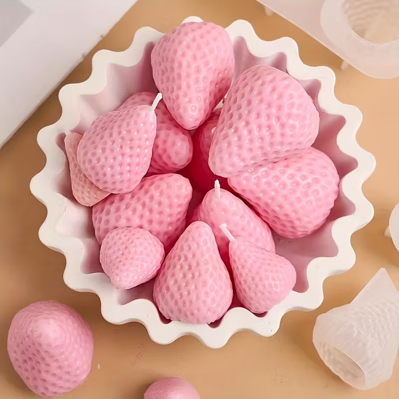 Strawberry Silicone Candle Mol - đánh giá và giá Candle Making Tools