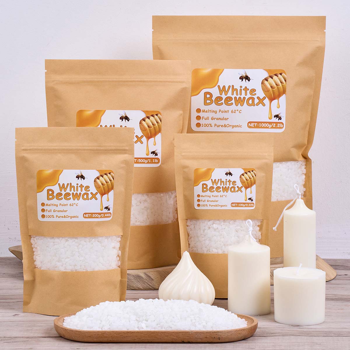 White Beeswax Pure Natural Gra - đánh giá và giá Candle Making Tools