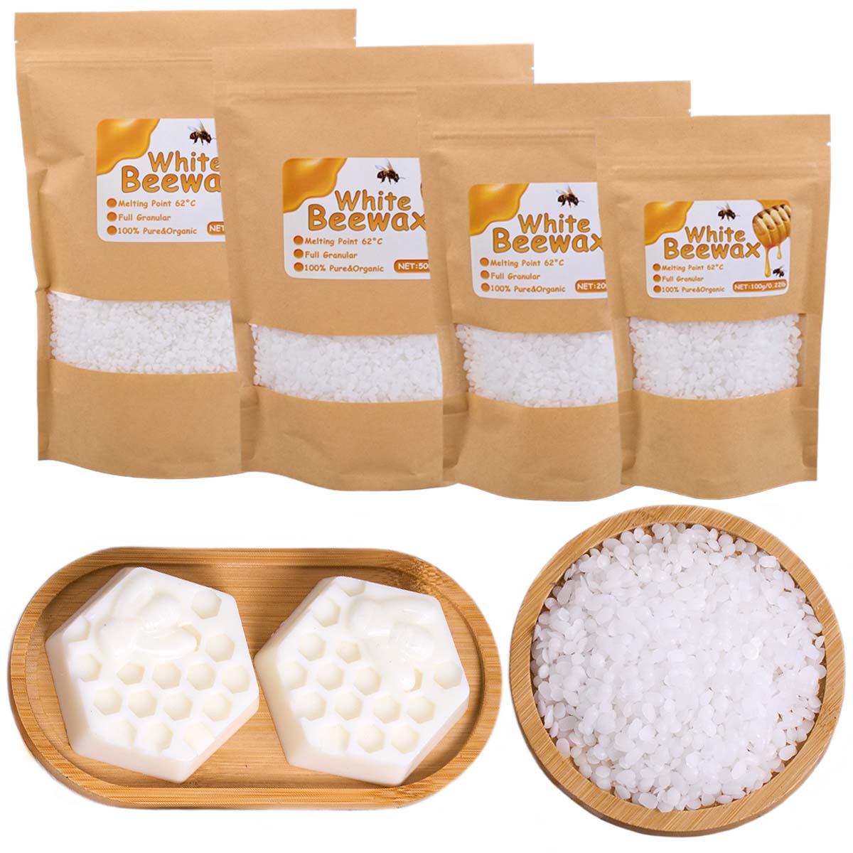 White Beeswax Pure Natural Gra - đánh giá và giá Candle Making Tools